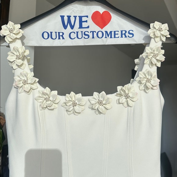 NADINE MERABI CINDY White Floral Mini Dress - Picture 8 of 11